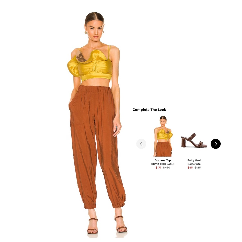 nwt SILVIA TCHERASSI Doriana Top in Marigold | Size XS - Picture 4 of 6